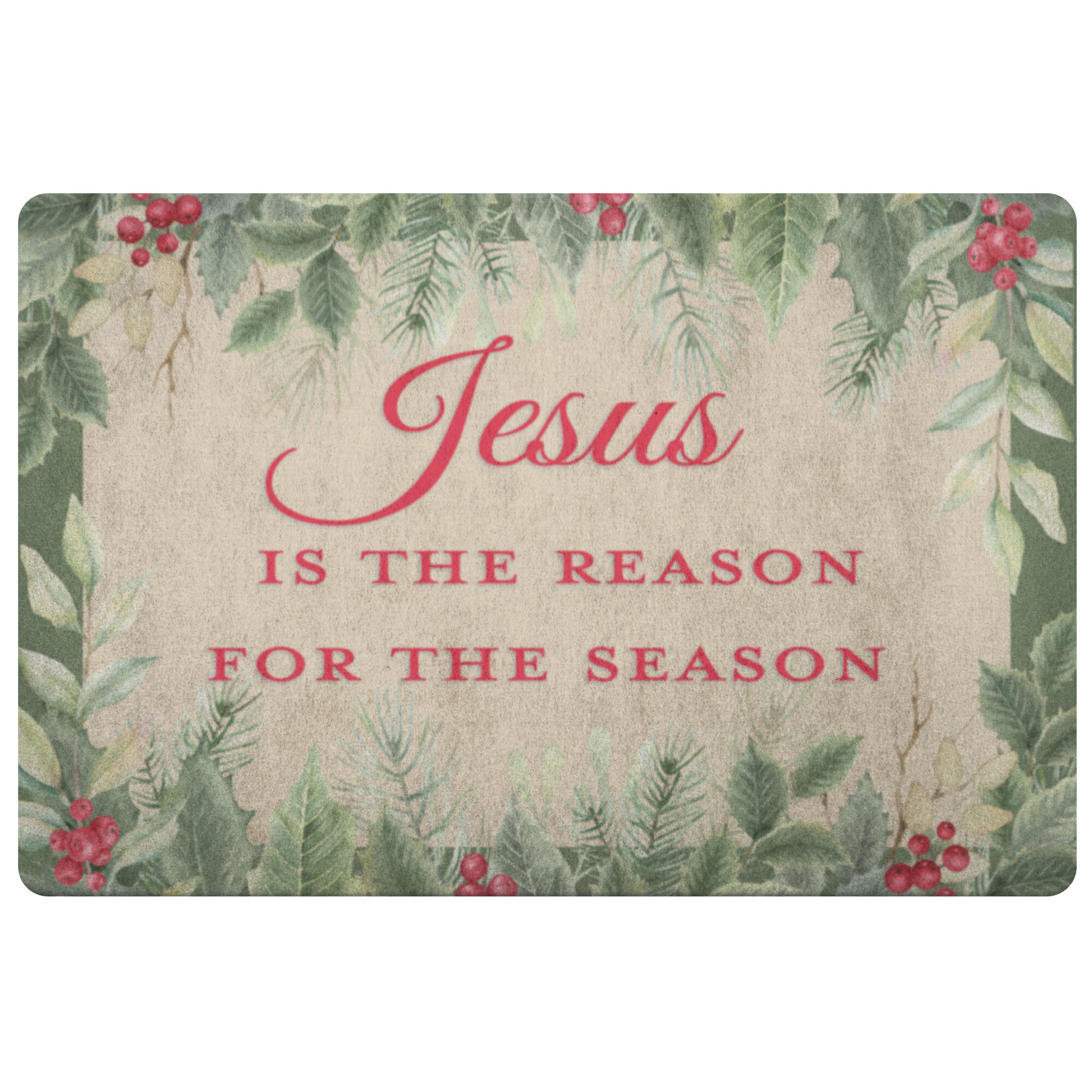 Jesus is the Reason Christmas Door Mat teelaunch