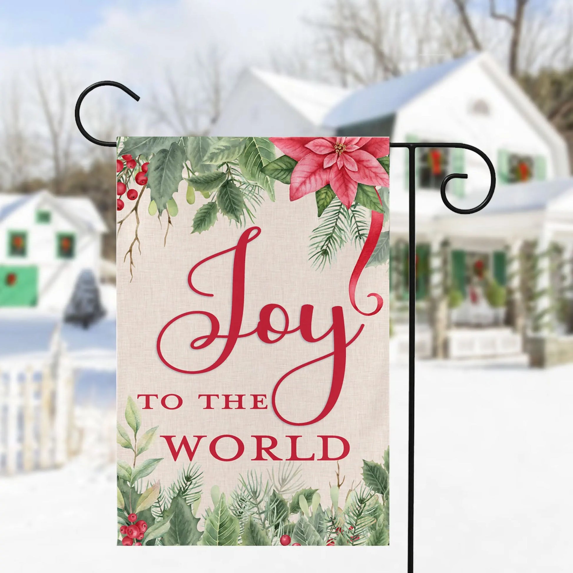 Joy to the World Christmas Garden Flag Amazing Faith Designs
