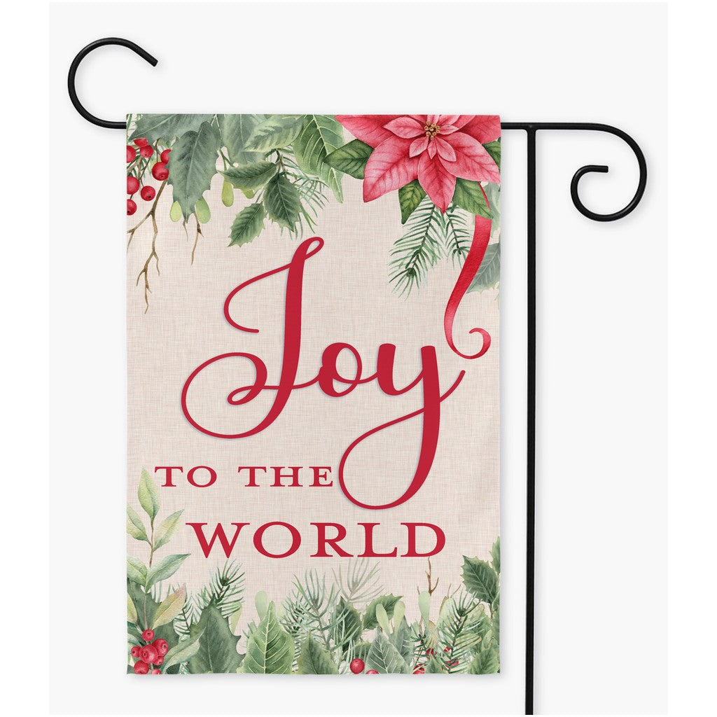 Joy to the World Christmas Garden Flag Amazing Faith Designs