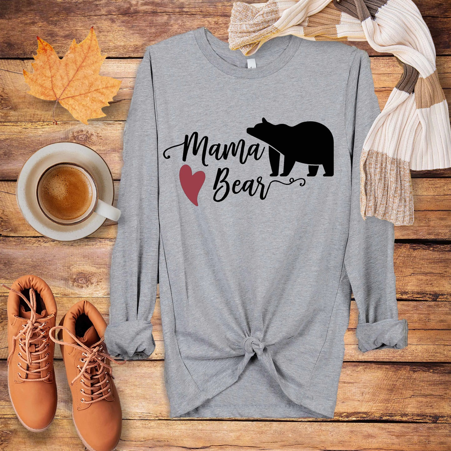 Mama Bear Jersey Long Sleeve Shirt, Mom Tshirt, Cute Mom Tee, New Mom tshirt Printify