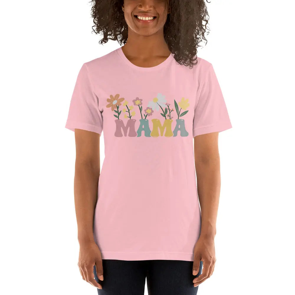 Mama Floral Name T-shirt | Matching Mama and Mini Shirts Amazing Faith Designs