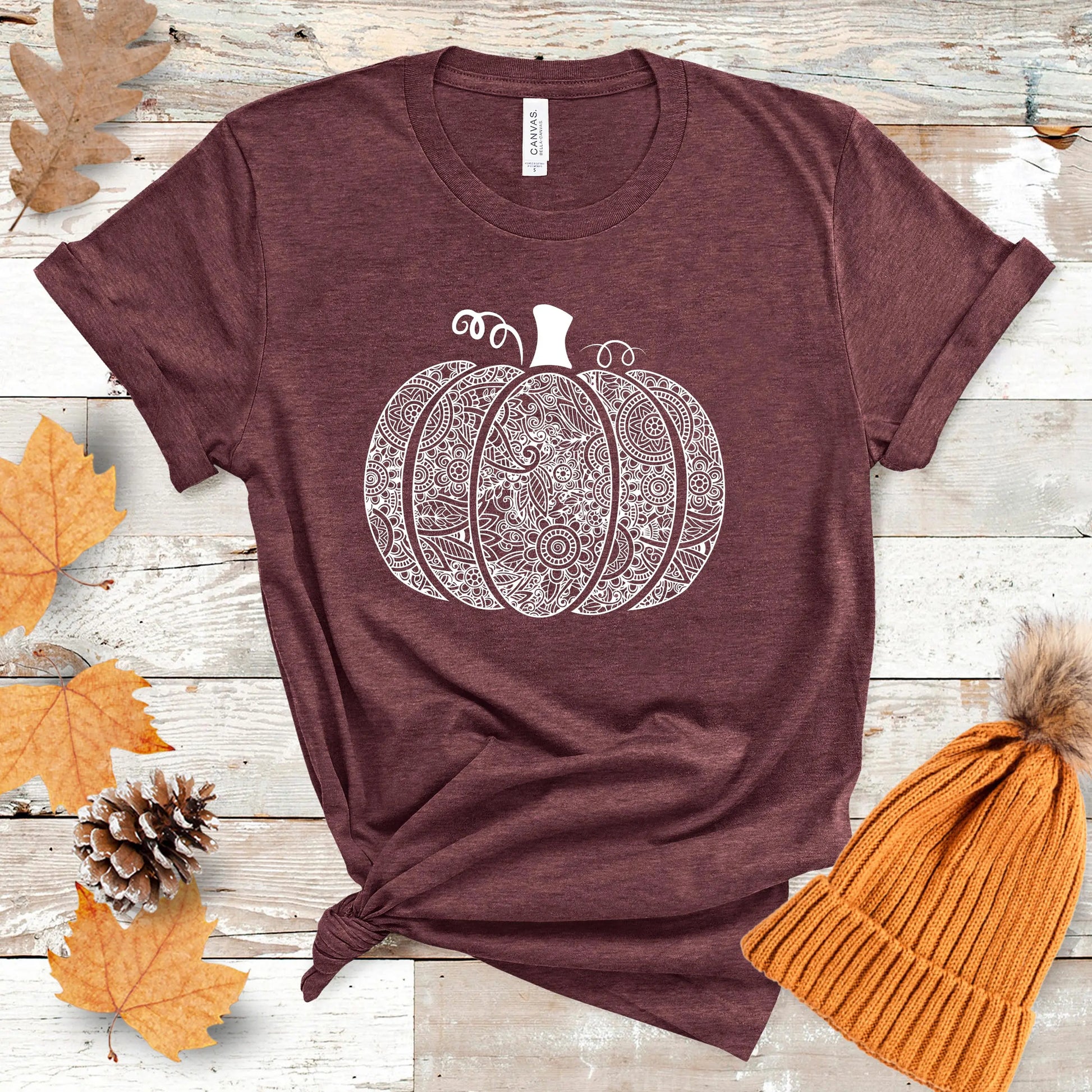 Mandala Pumpkin Fall Tee Printify