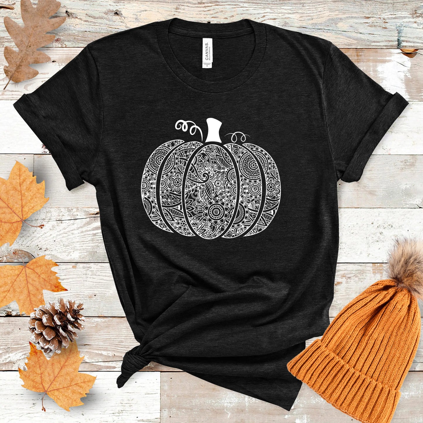 Mandala Pumpkin Fall Tee Printify