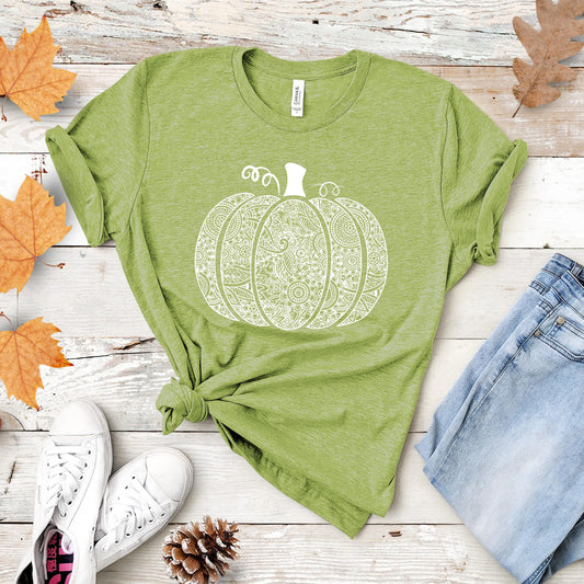 Mandala Pumpkin Fall Tee Printify