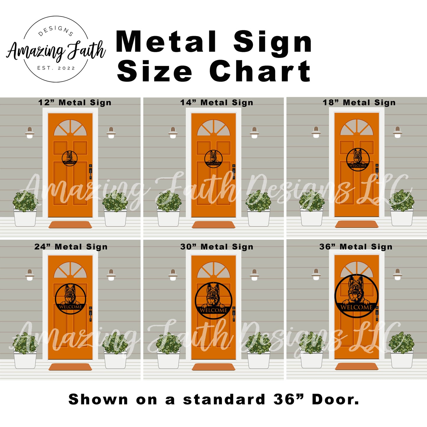 Family Name Metal Sign, Wreath Metal Sign, Monogram Metal Sign, Custom Family Metal Sign - Amazing Faith Designs