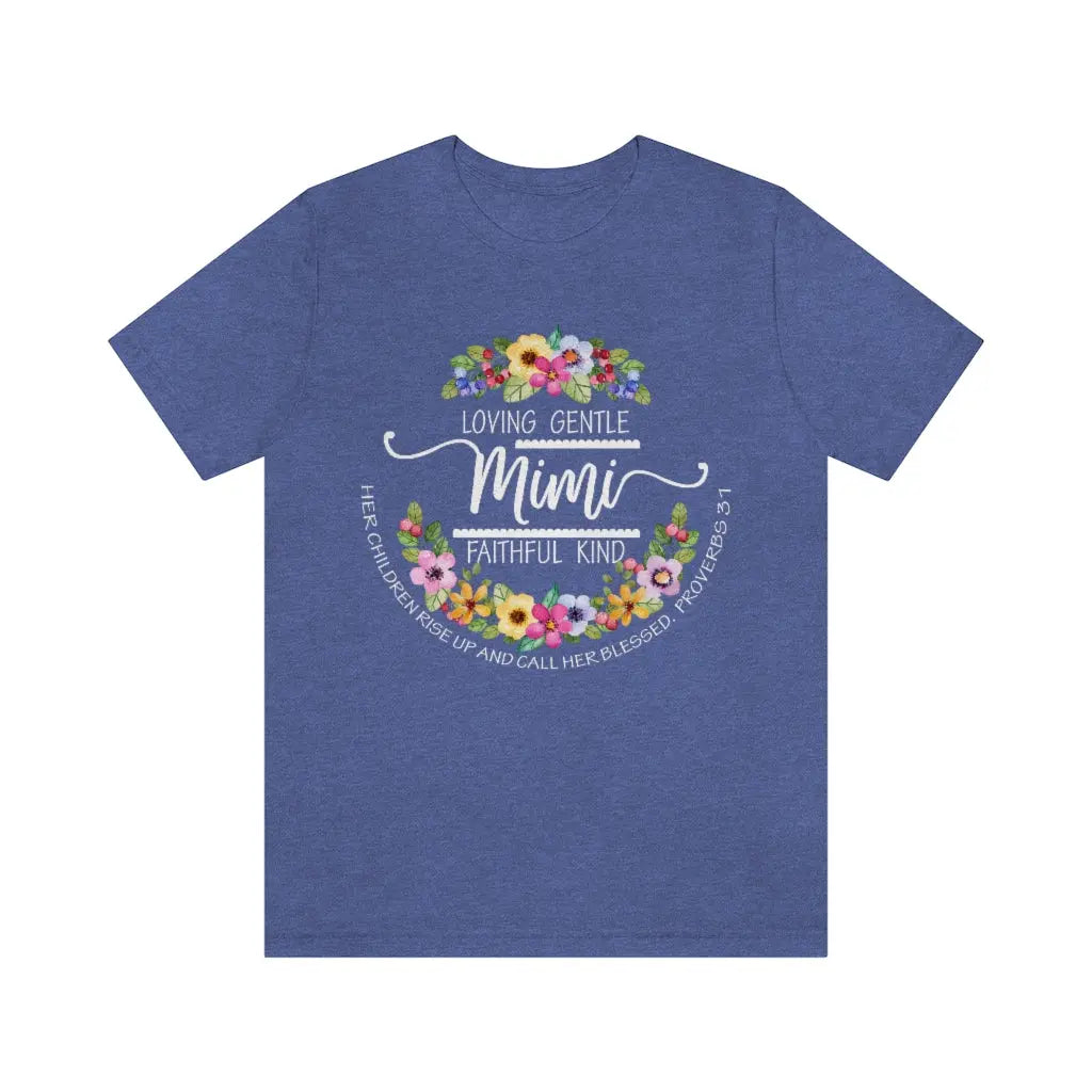 Mimi Floral Scripture Jersey Short Sleeve Tee Printify