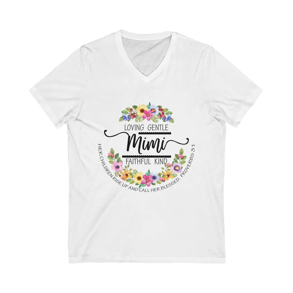 Mimi Jersey Short Sleeve V-Neck Tee Printify