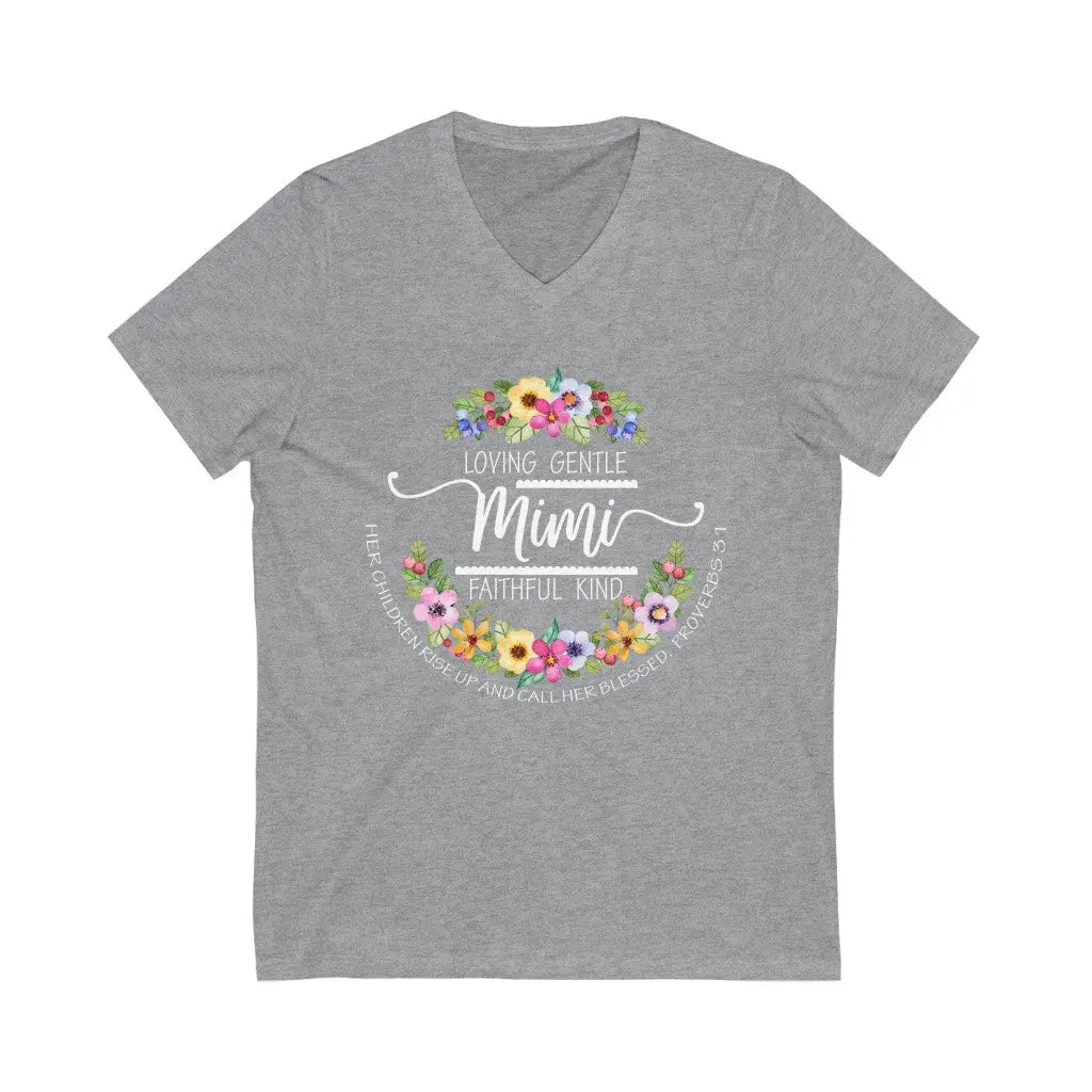 Mimi Jersey Short Sleeve V-Neck Tee Printify