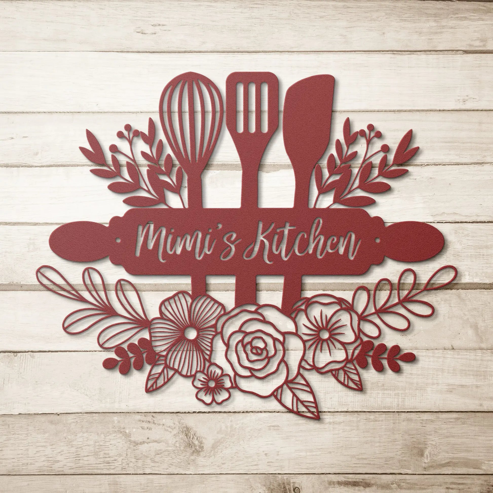 Mimi's Kitchen Metal Sign, Cute Kitchen Sign, Personalized Kitchen Sign teelaunch