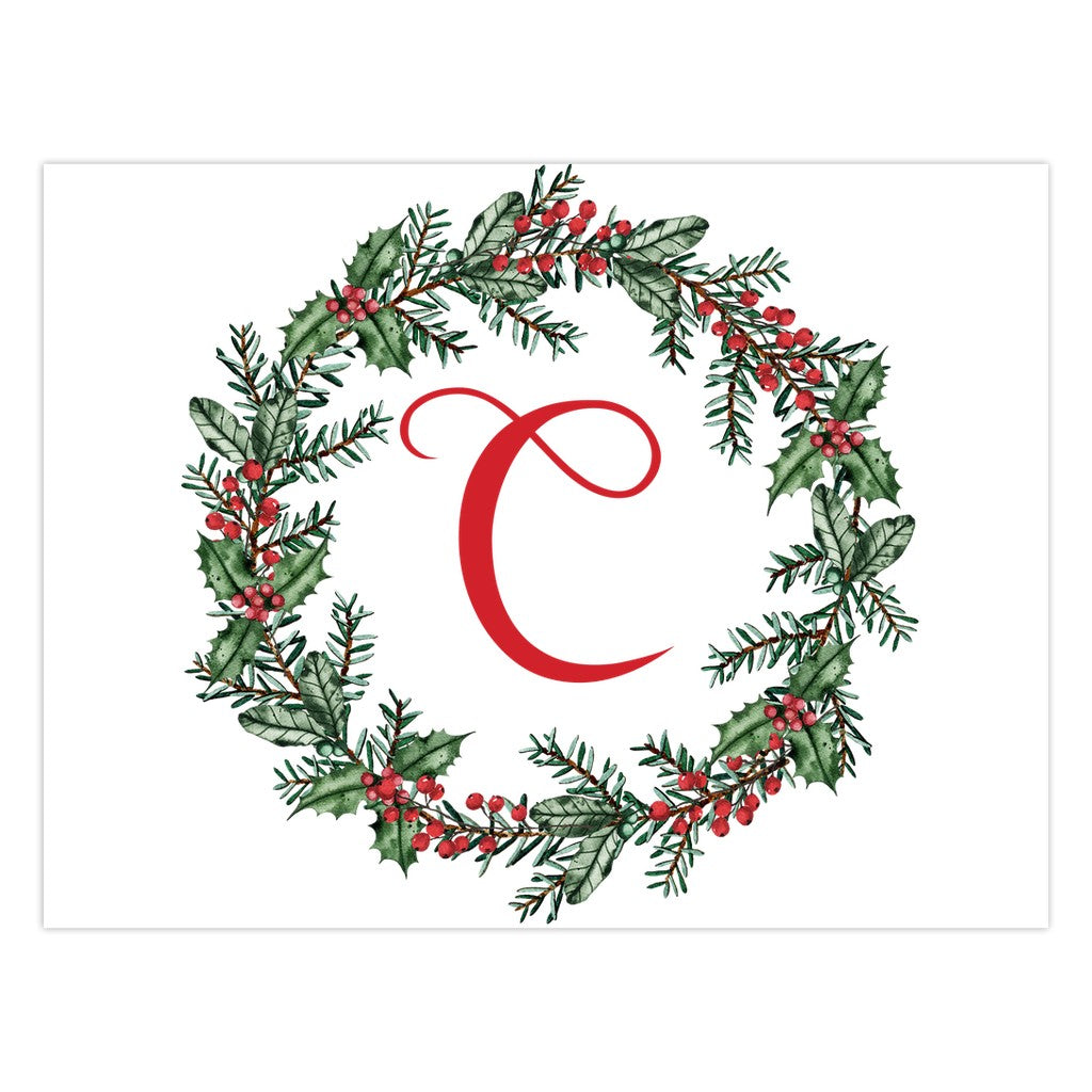 Monogram Christmas Thank You Cards Amazing Faith Designs