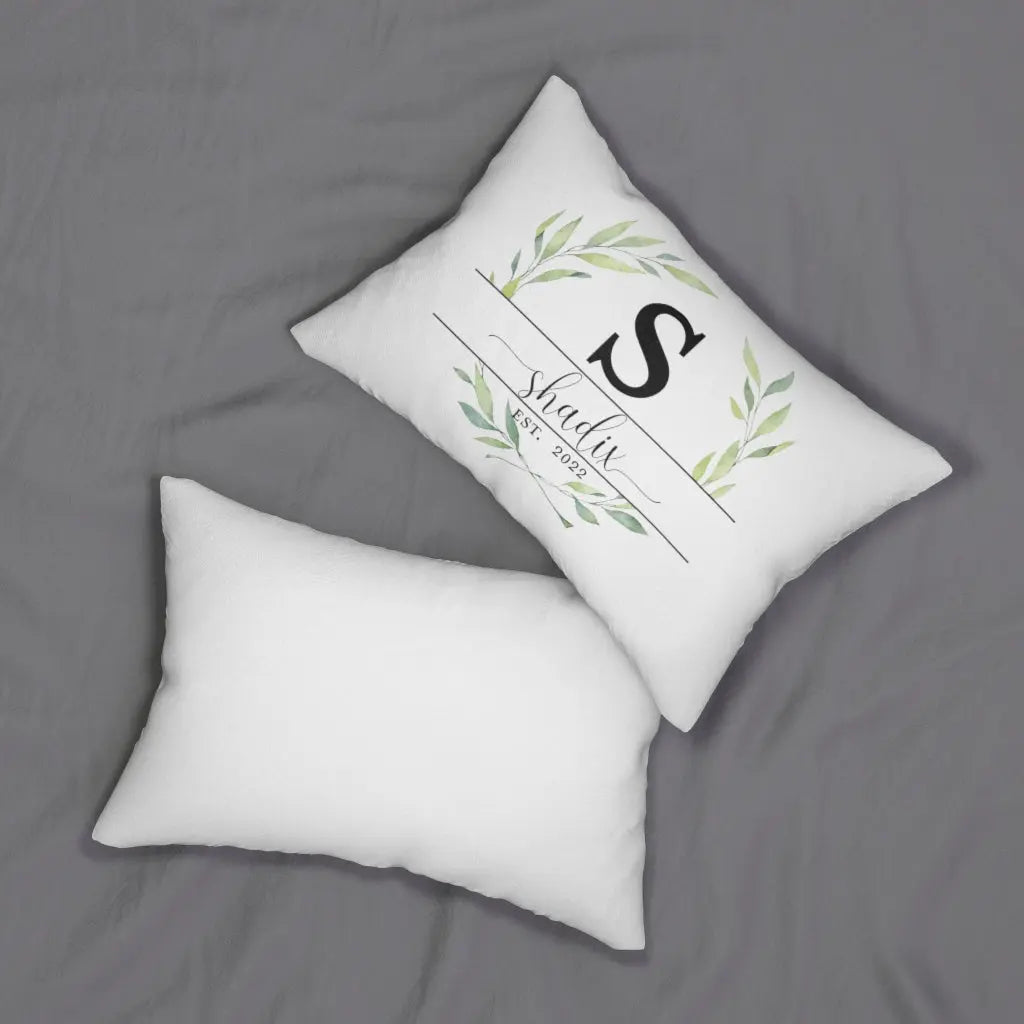 Monogram Name Personalized 14" x 20" Lumbar Pillow Printify