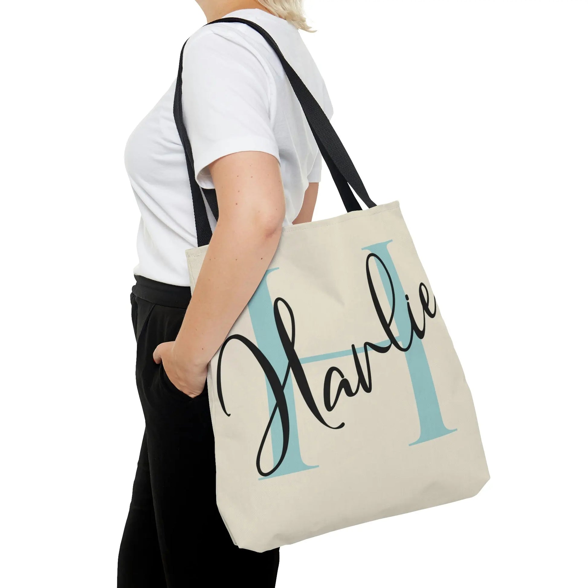 canvas tote bag with name