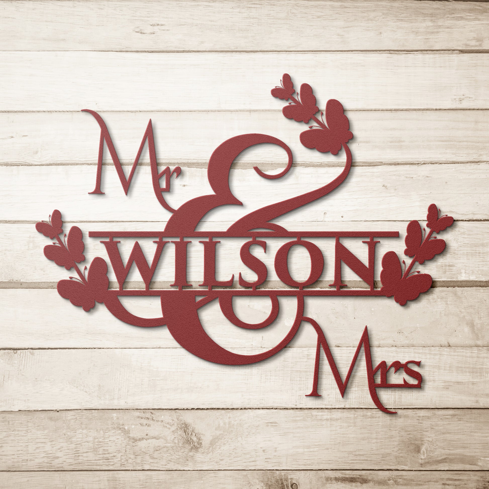 Mr and Mrs Wedding Name Metal Sign, Custom Metal Sign, Personalized Name Metal Sign - Amazing Faith Designs