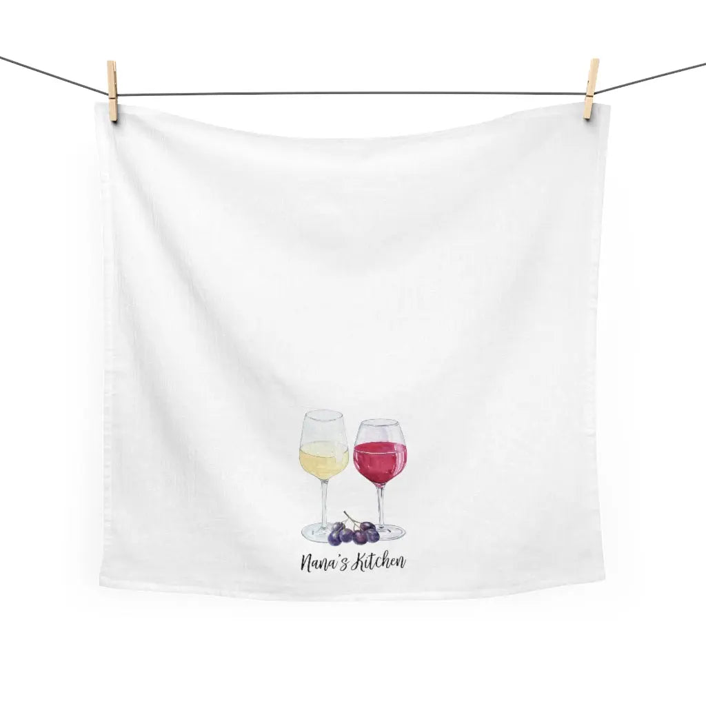 Nana Tea Towel - White Wine, Red Wine - Personalized Printify