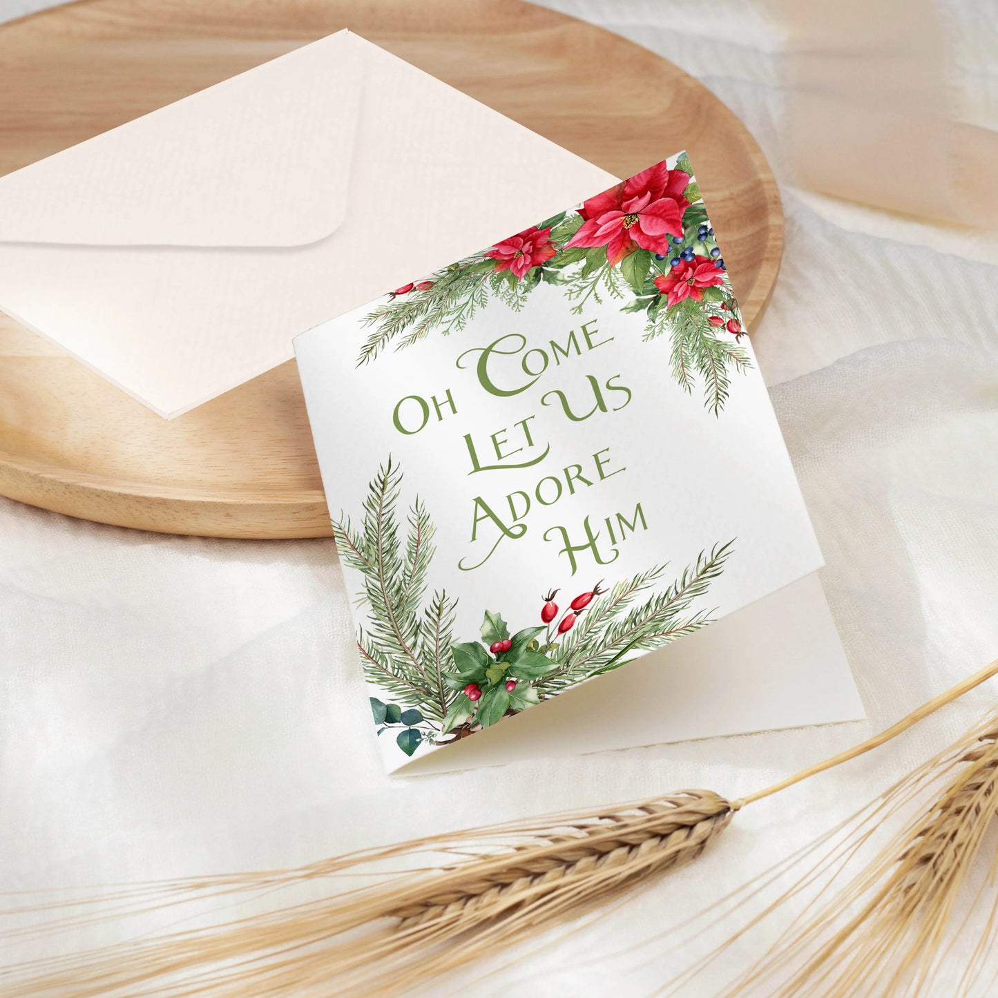 Oh Come Let Us Adore Him Christmas Cards Amazing Faith Designs