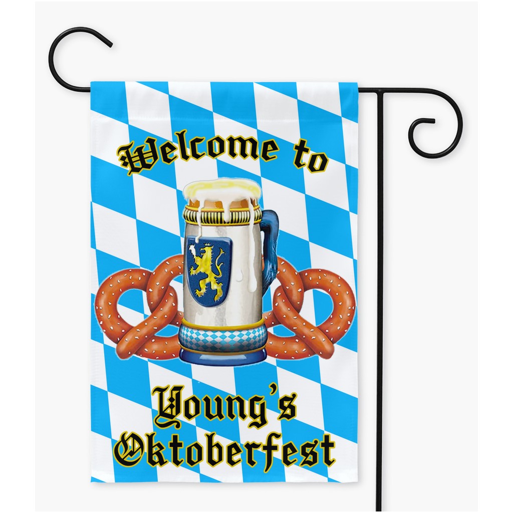 Oktoberfest Personalized Garden Yard Flag Amazing Faith Designs