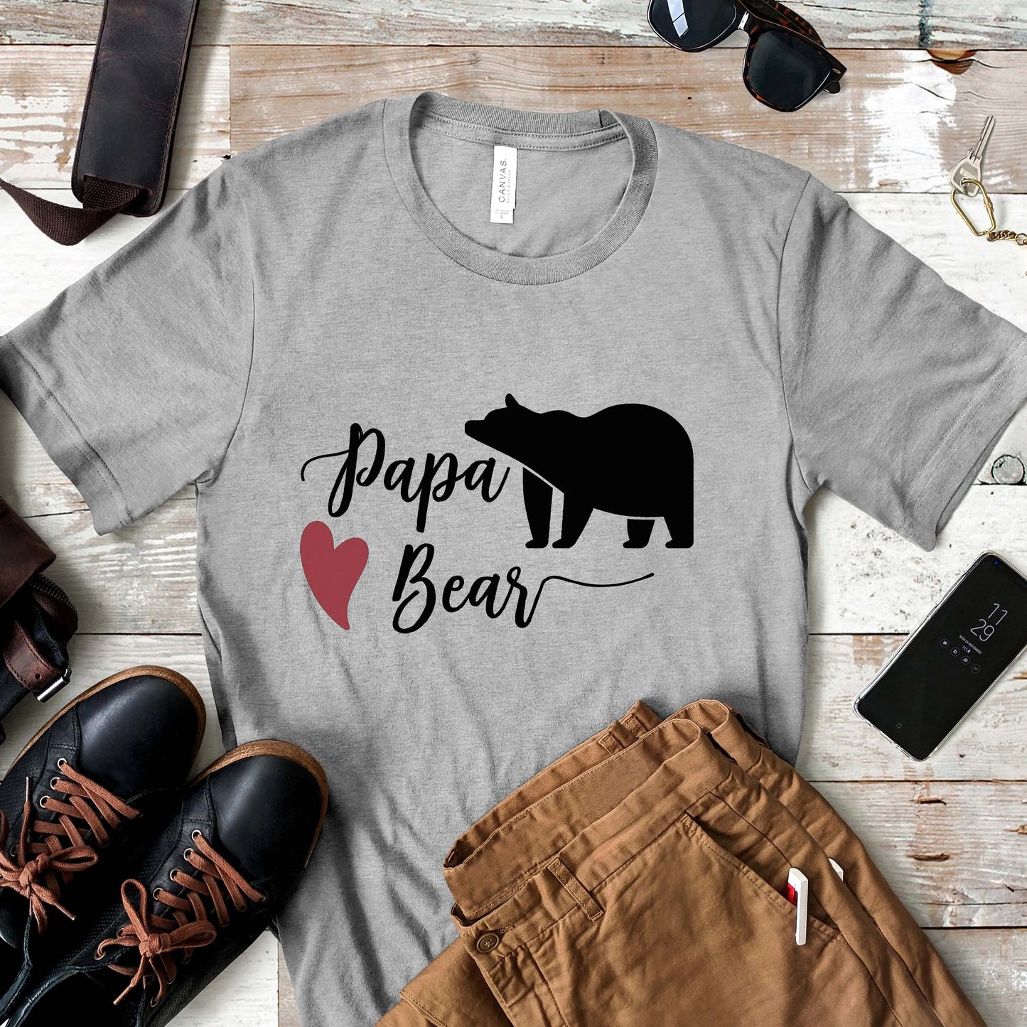 Papa Bear Dad Men's T-shirt Printify