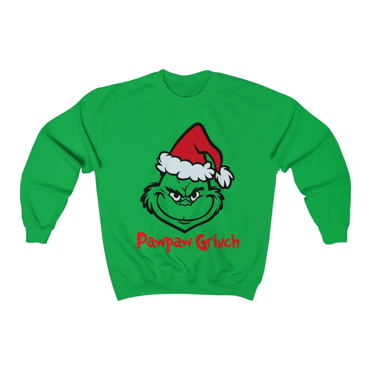 Papa Grinch Crewneck Sweatshirt, Cute Men's Christmas Sweatshirt, Grandpa, Papa, Pawpaw Gift Printify