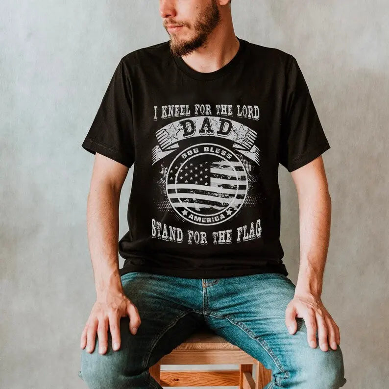 Patriotic Flag America Dad Men's T-shirt Printify
