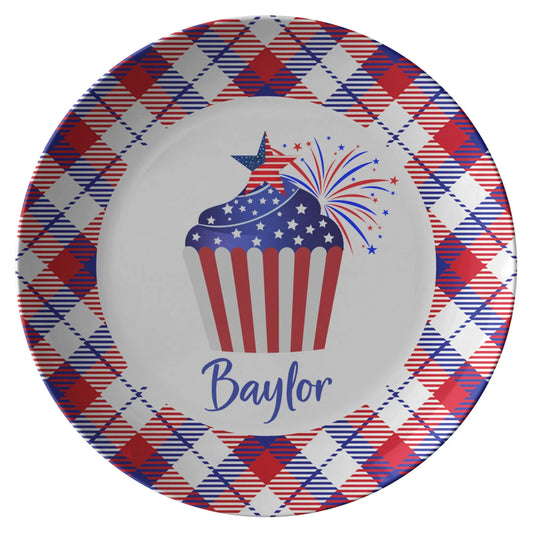 Patriotic Personalized Plate for Kids teelaunch