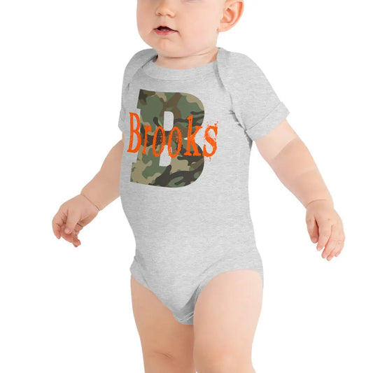 Personalized Camo Name Baby Onesie Amazing Faith Designs