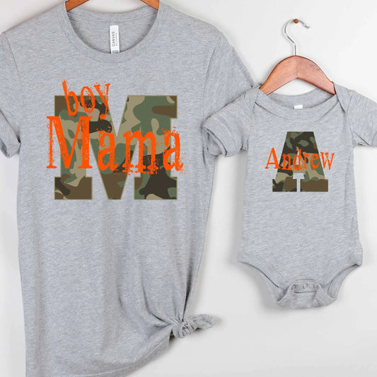 Personalized Camo Name Baby Onesie Amazing Faith Designs