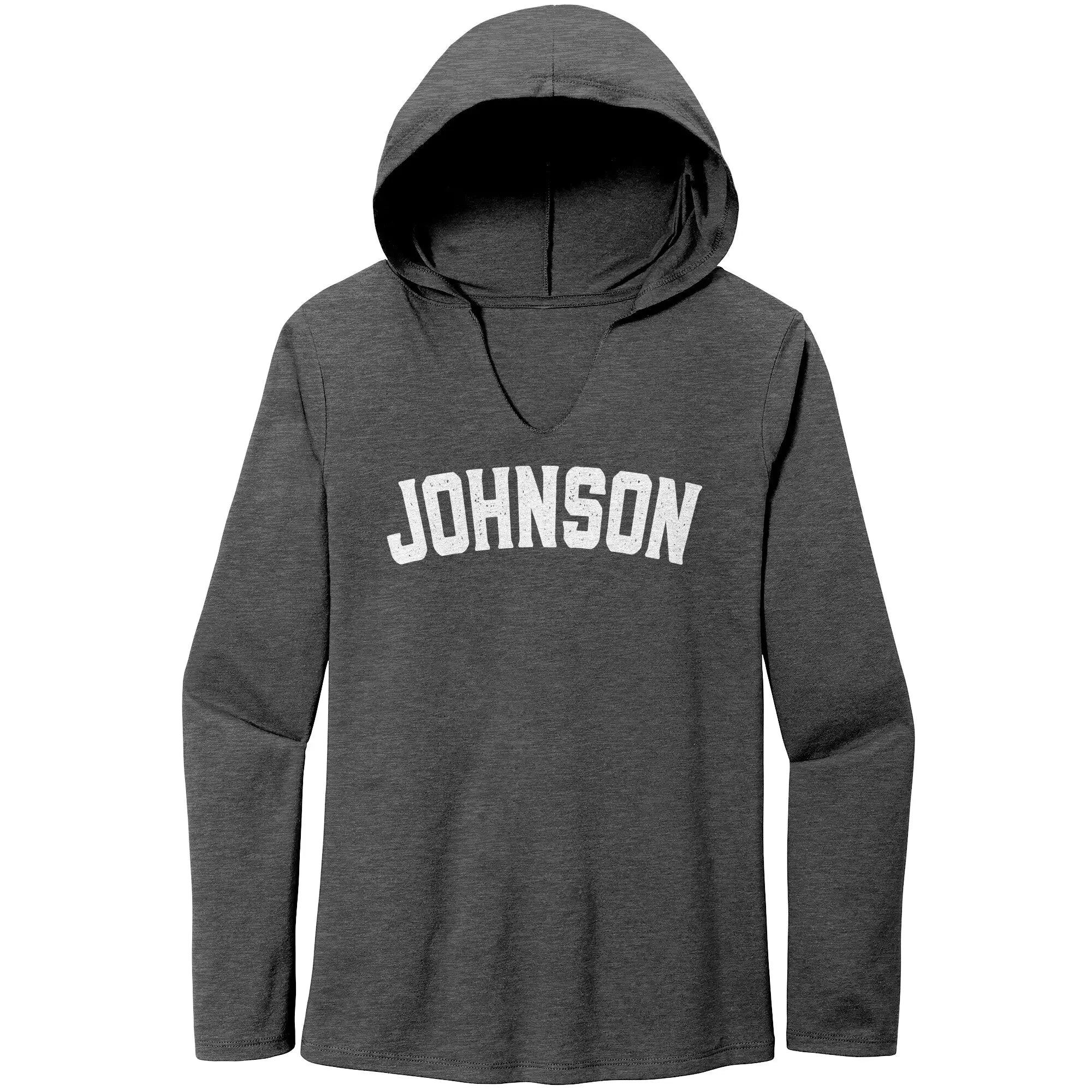 Personalized Name Long Sleeve Hoodie Distressed Letters Extended Sizes