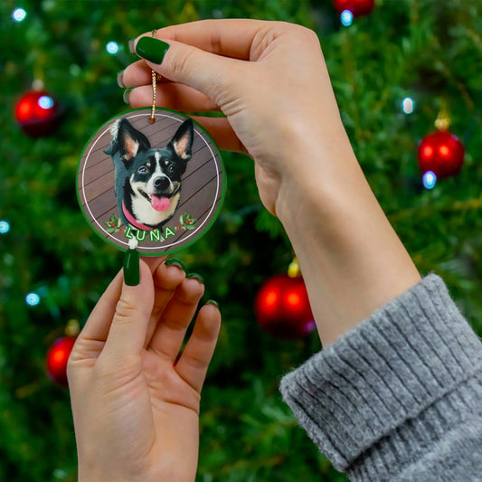 Pet Photo Christmas Ornament Printify