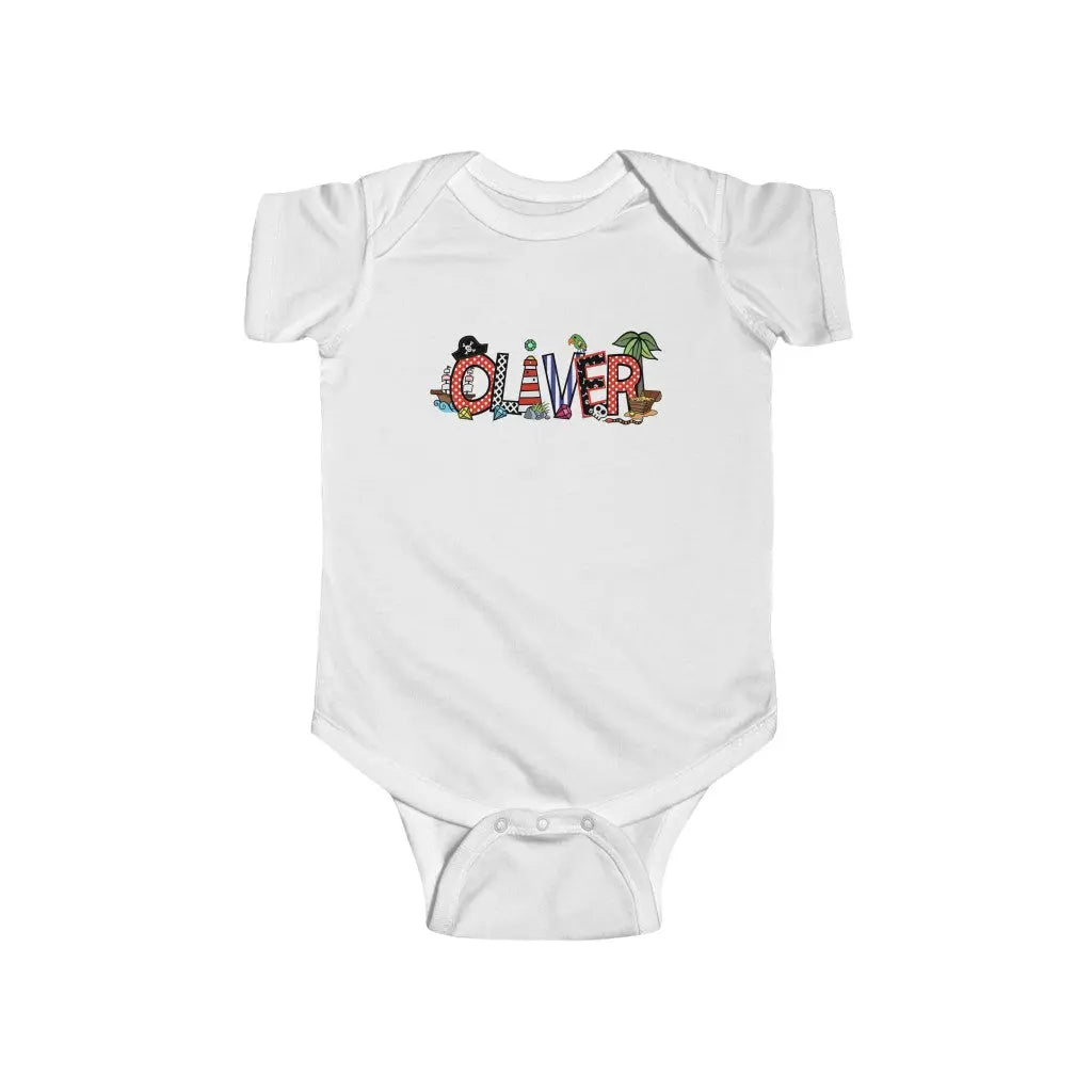 Pirate Name Infant Onesie Bodysuit | Personalized Printify