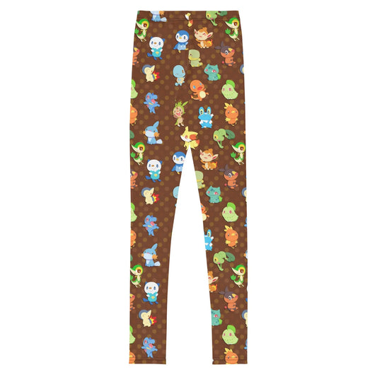 Pokemon Brown Youth Leggings Amazing Faith Designs