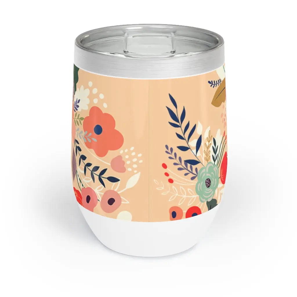 Pray Floral Scripture Chill Wine Tumbler 12 oz Printify