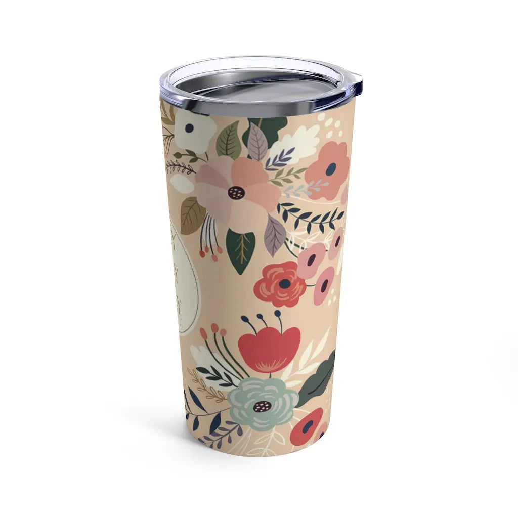 Pray Floral Scripture Tumbler 20oz Printify