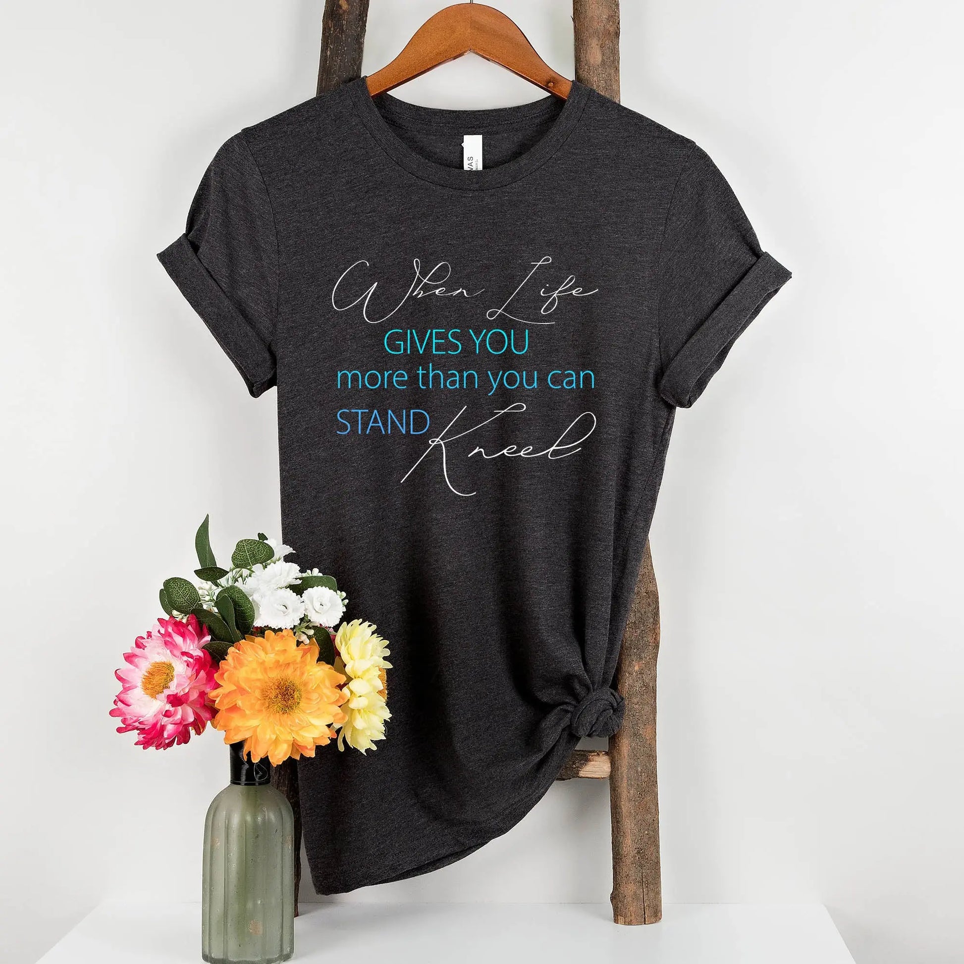 Prayer Christian Unisex t-shirt, Kneel in Prayer Tee Amazing Faith Designs