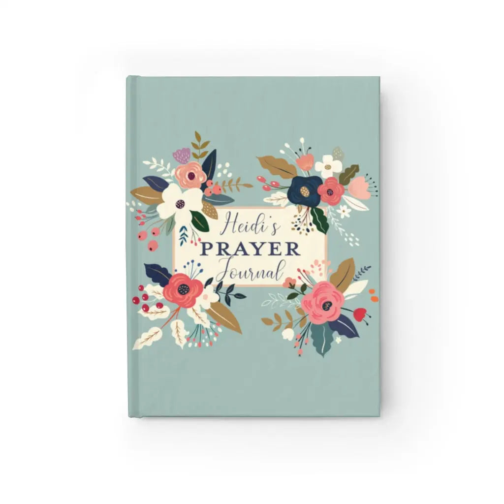 Prayer Journal Personalized Mint- Ruled Line Printify