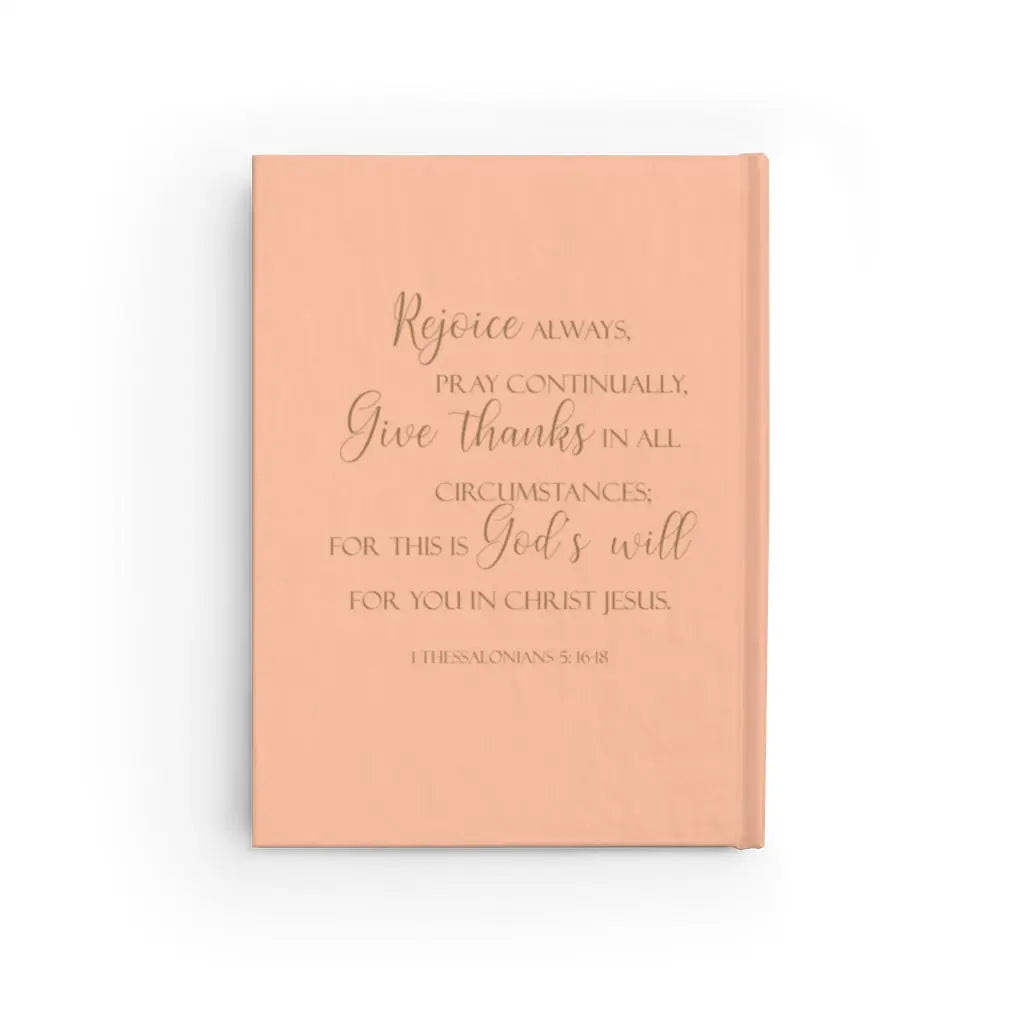 Prayer Journal Personalized Peach Floral - Ruled Line Printify
