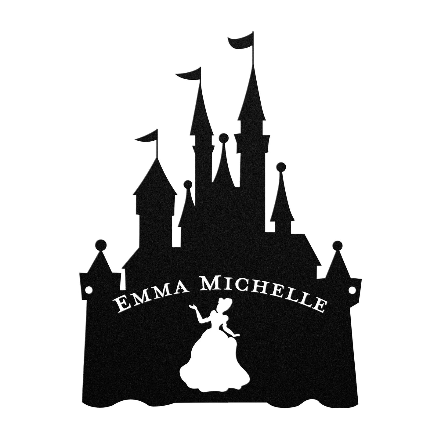 Princess Castle Personalized Metal Sign, Girls Bedroom Wall Art teelaunch