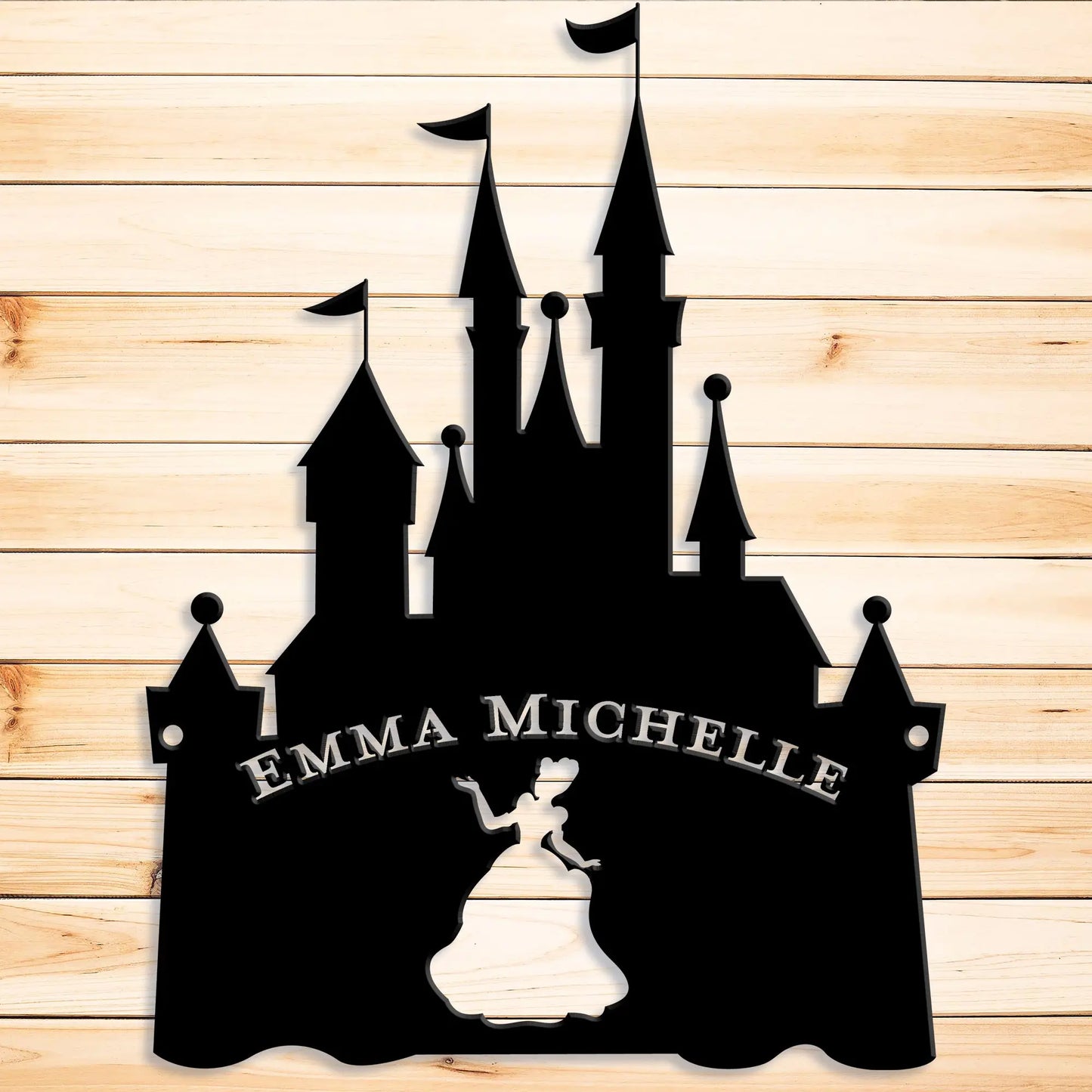 Princess Castle Personalized Metal Sign, Girls Bedroom Wall Art teelaunch