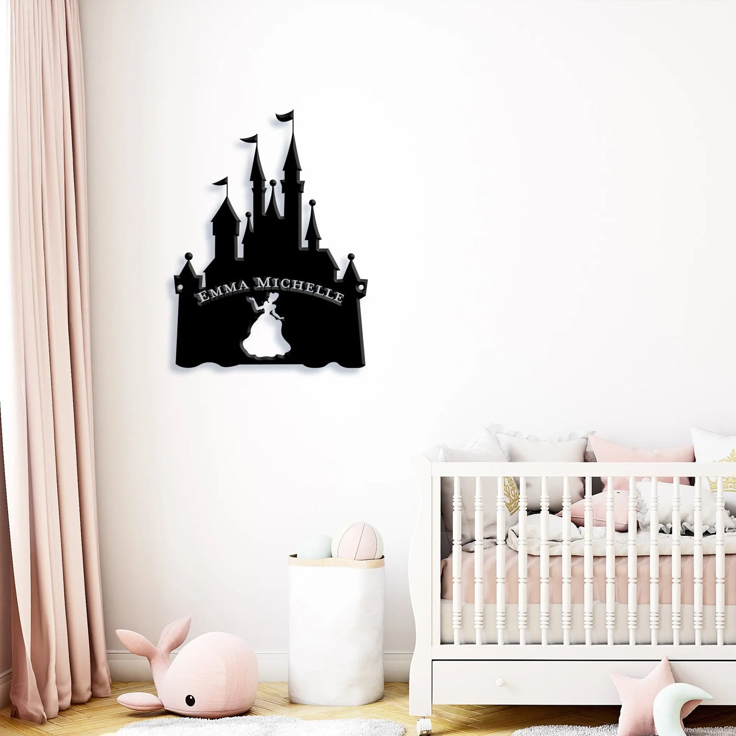 Princess Castle Personalized Metal Sign, Girls Bedroom Wall Art teelaunch