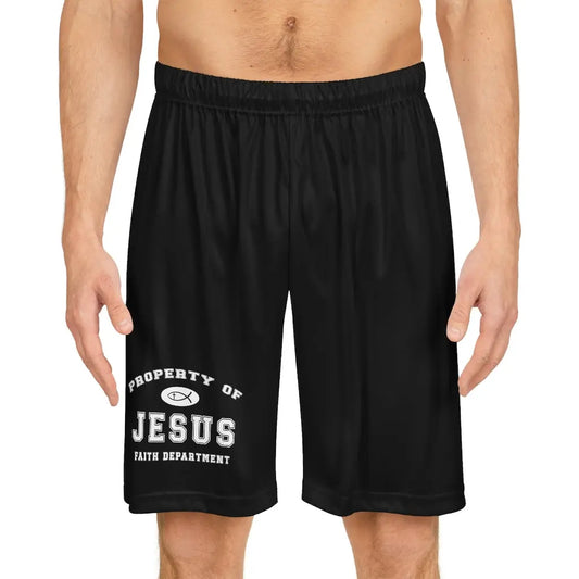 Property of Jesus Mens Basketball Shorts Printify