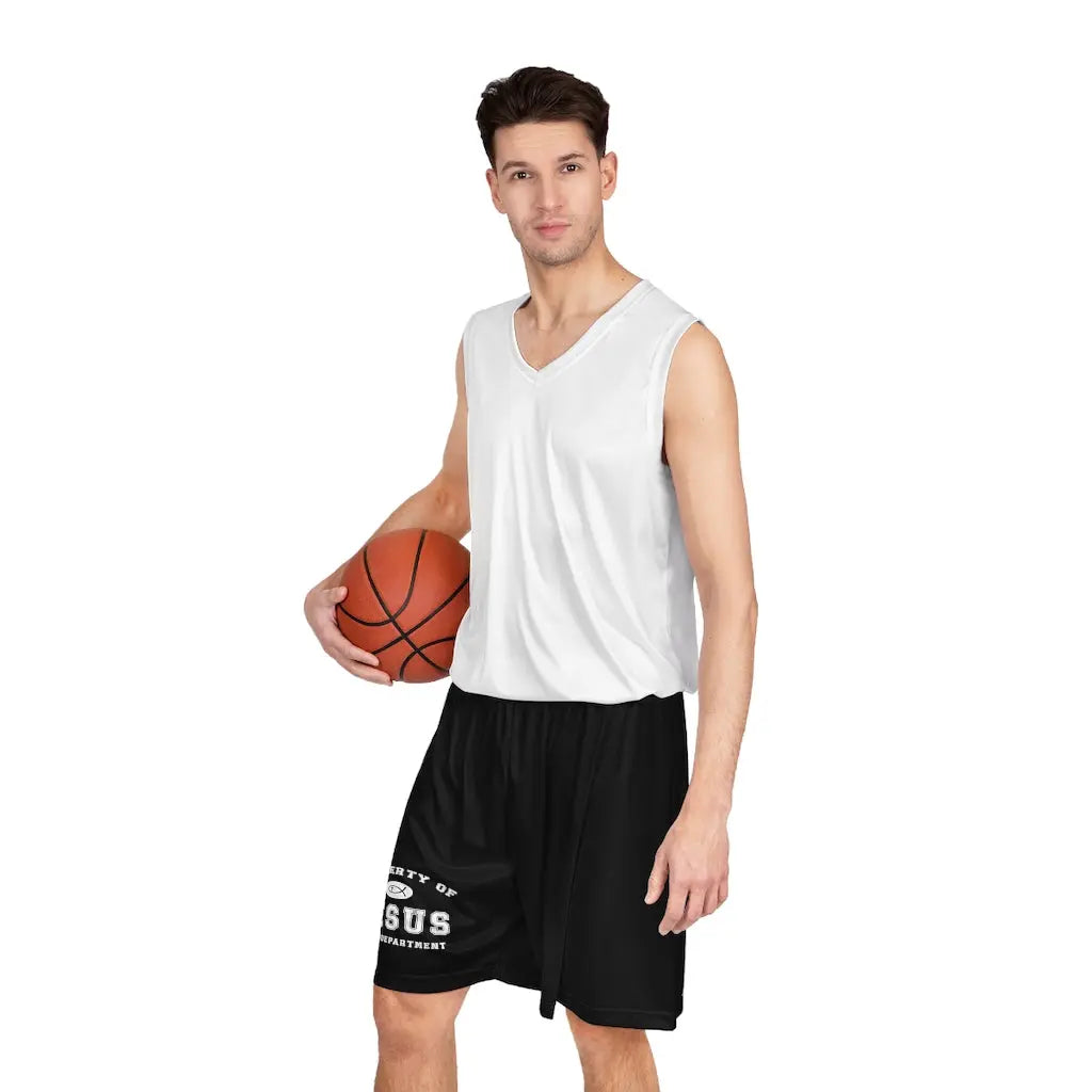 Property of Jesus Mens Basketball Shorts Printify