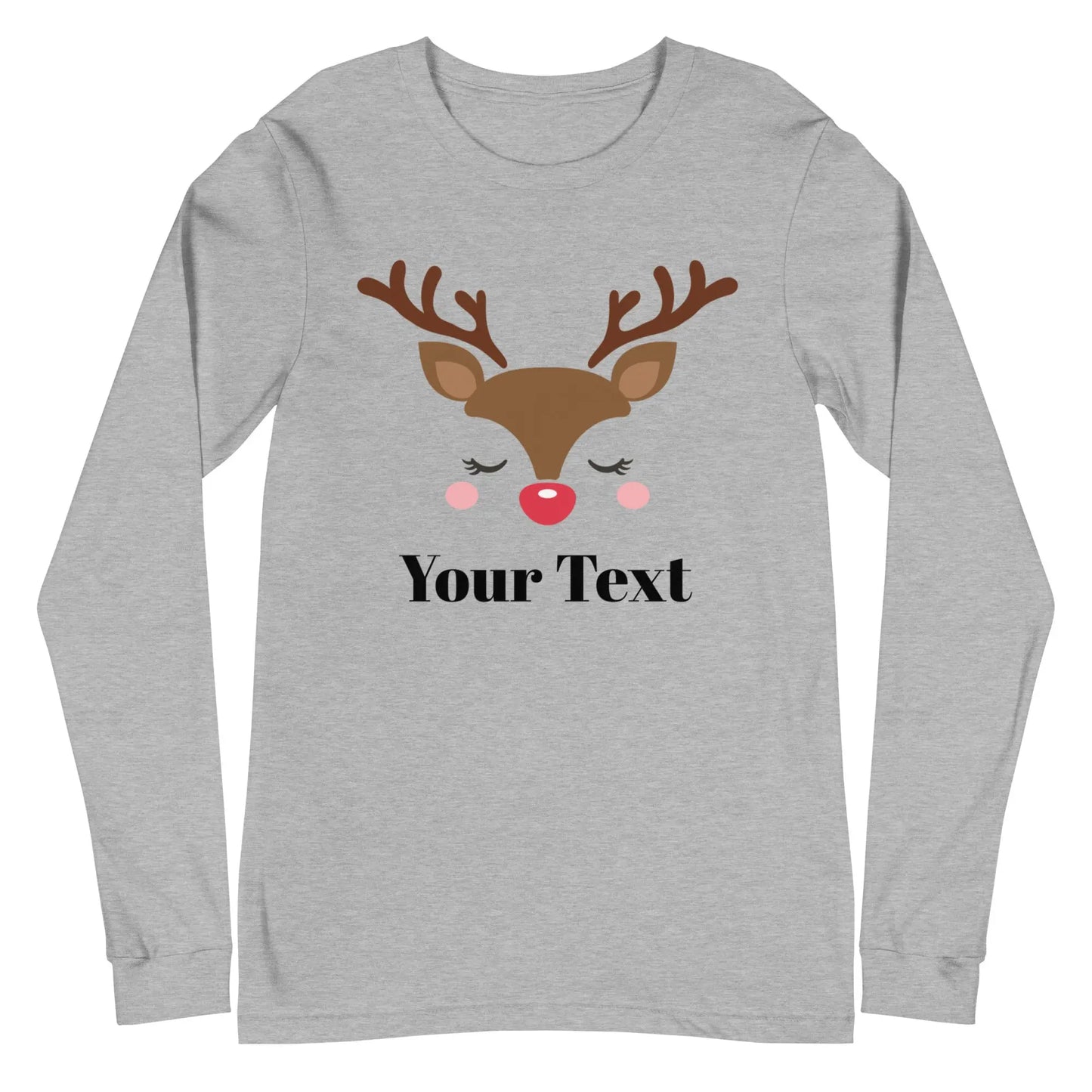 Reindeer Personalized Long Sleeve Tee - Men's Amazing Faith Designs