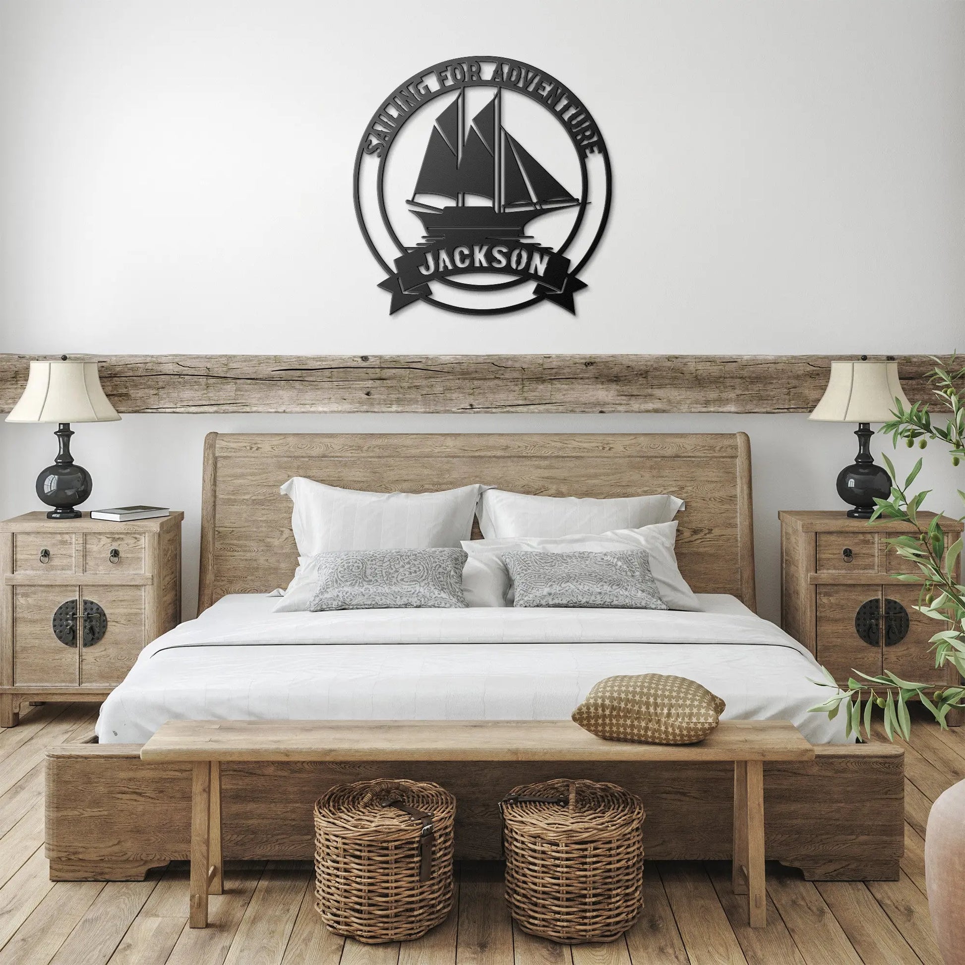 Sailboat Metal Sign | Nautical Wall Art teelaunch
