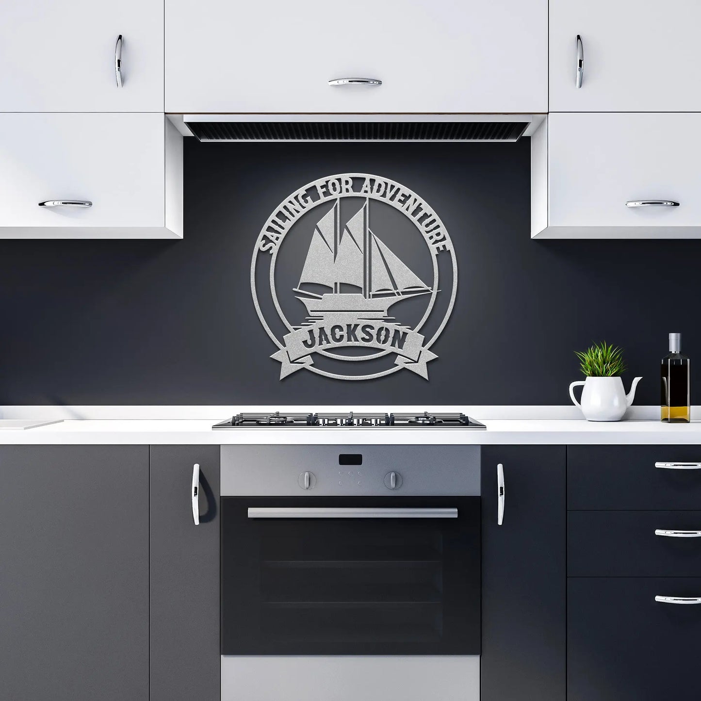 Sailboat Metal Sign | Nautical Wall Art teelaunch