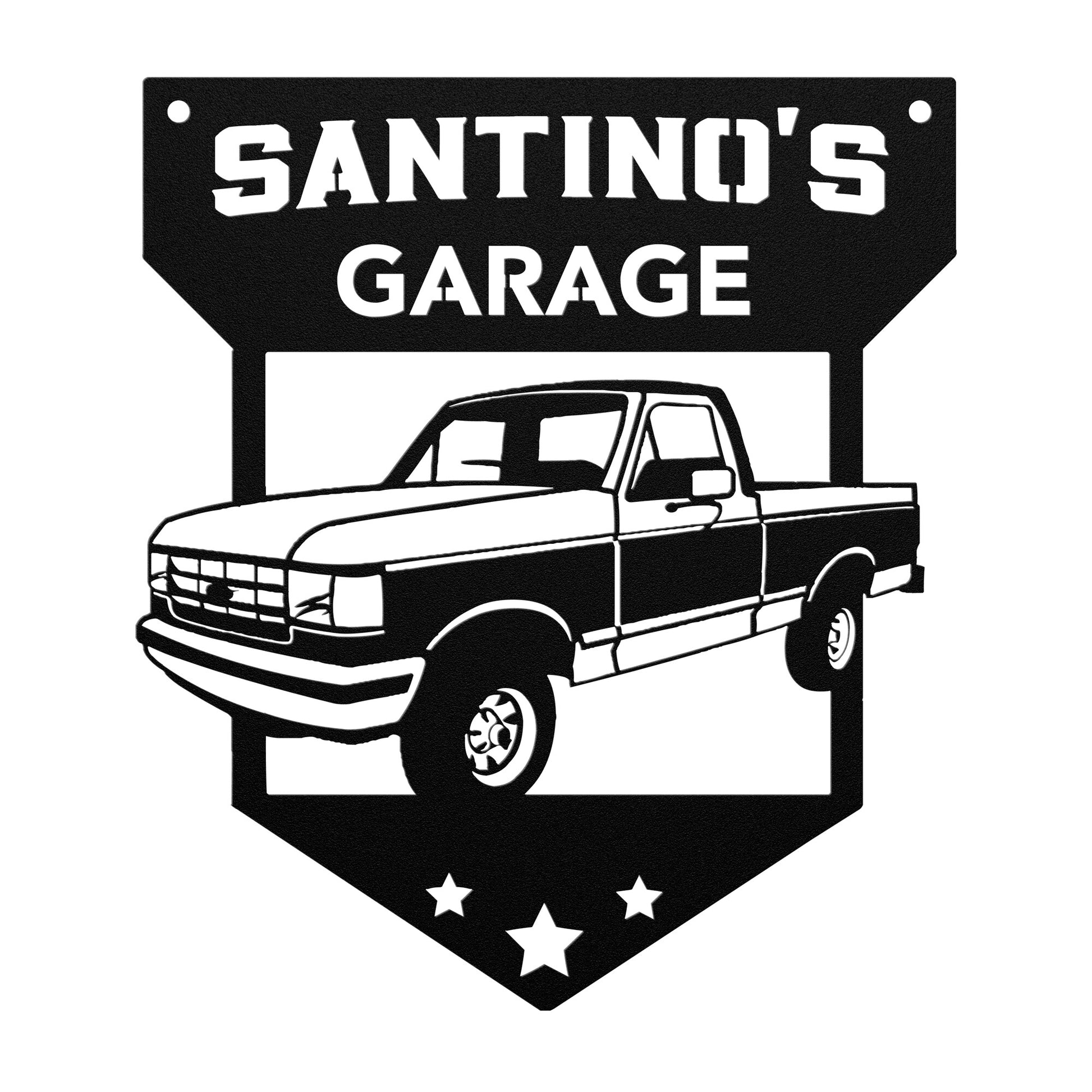 Santino's Garage Ford F150 Metal Sign teelaunch
