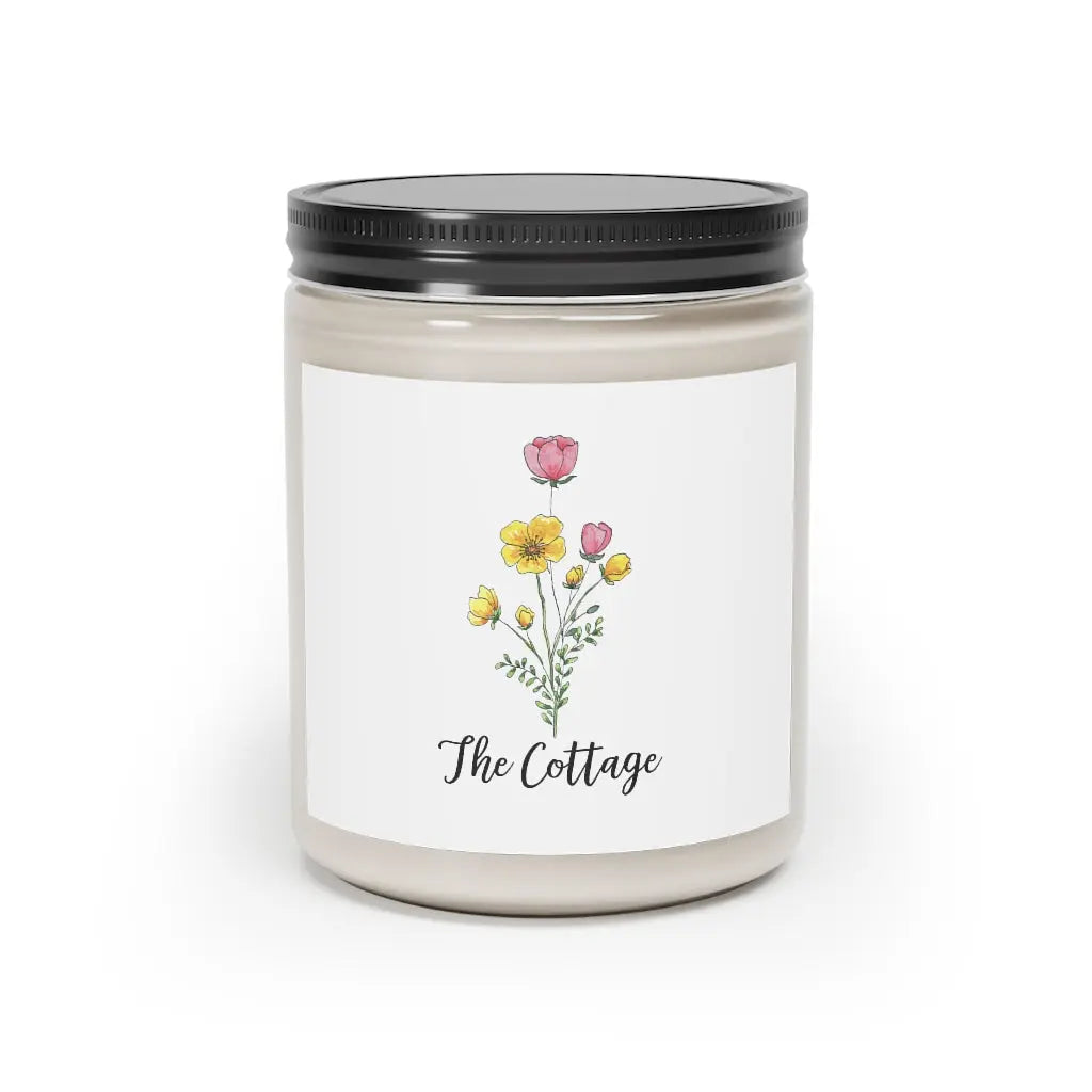 Scented Candle, 9oz - The Cottage | Wildflower Design | Personalized Printify