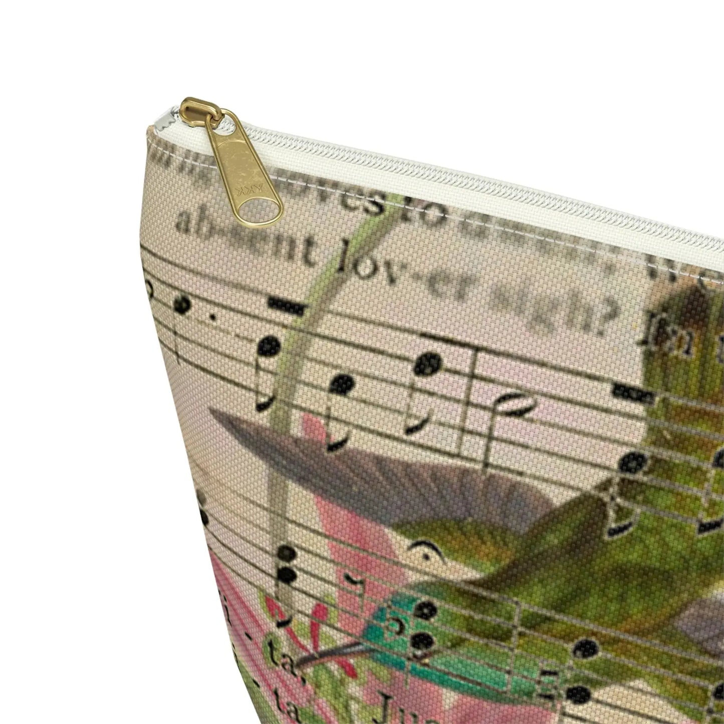 Sing For Joy Makeup Accessory Pouch w T-bottom - Vintage Hummingbird Printify