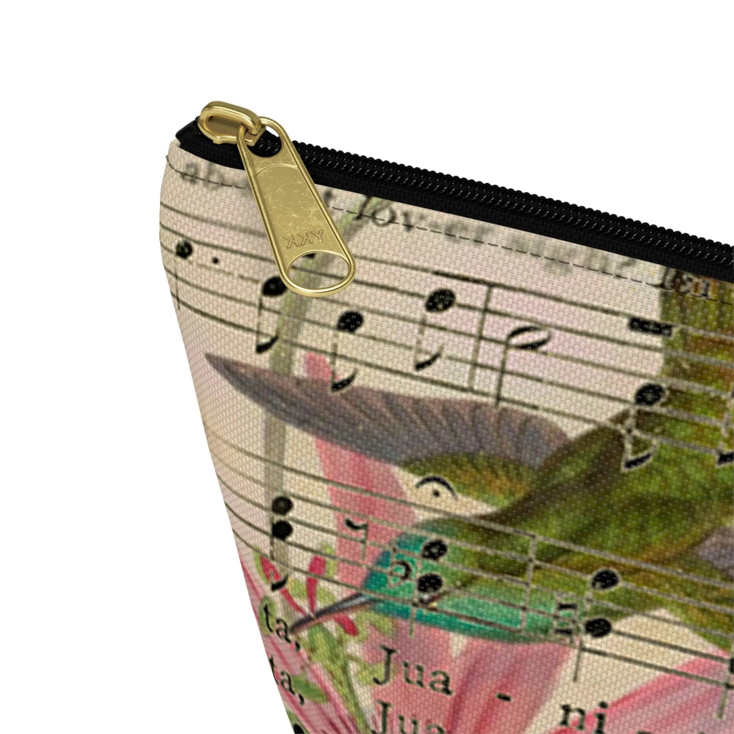 Sing For Joy Makeup Accessory Pouch w T-bottom - Vintage Hummingbird Printify