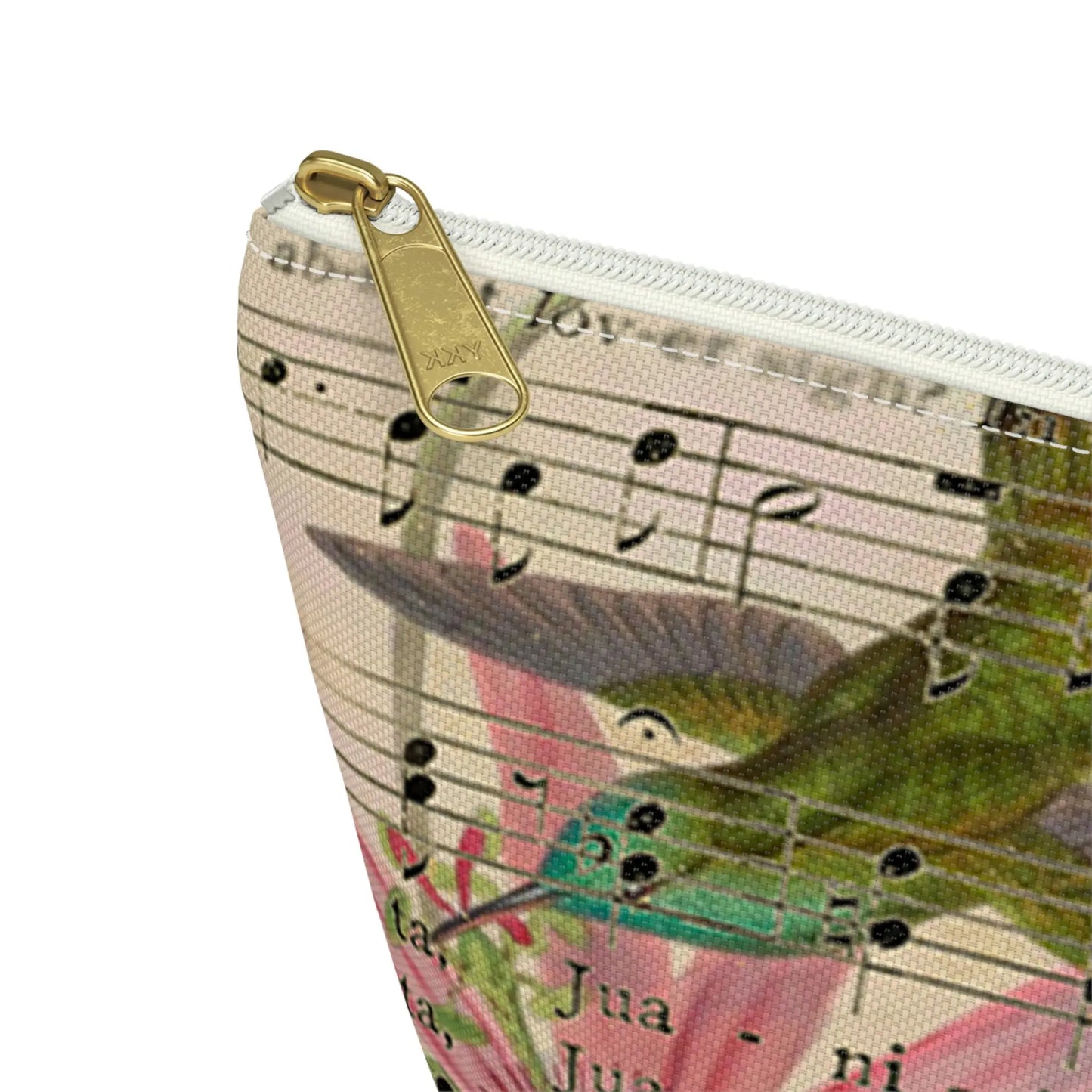 Sing For Joy Makeup Accessory Pouch w T-bottom - Vintage Hummingbird Printify