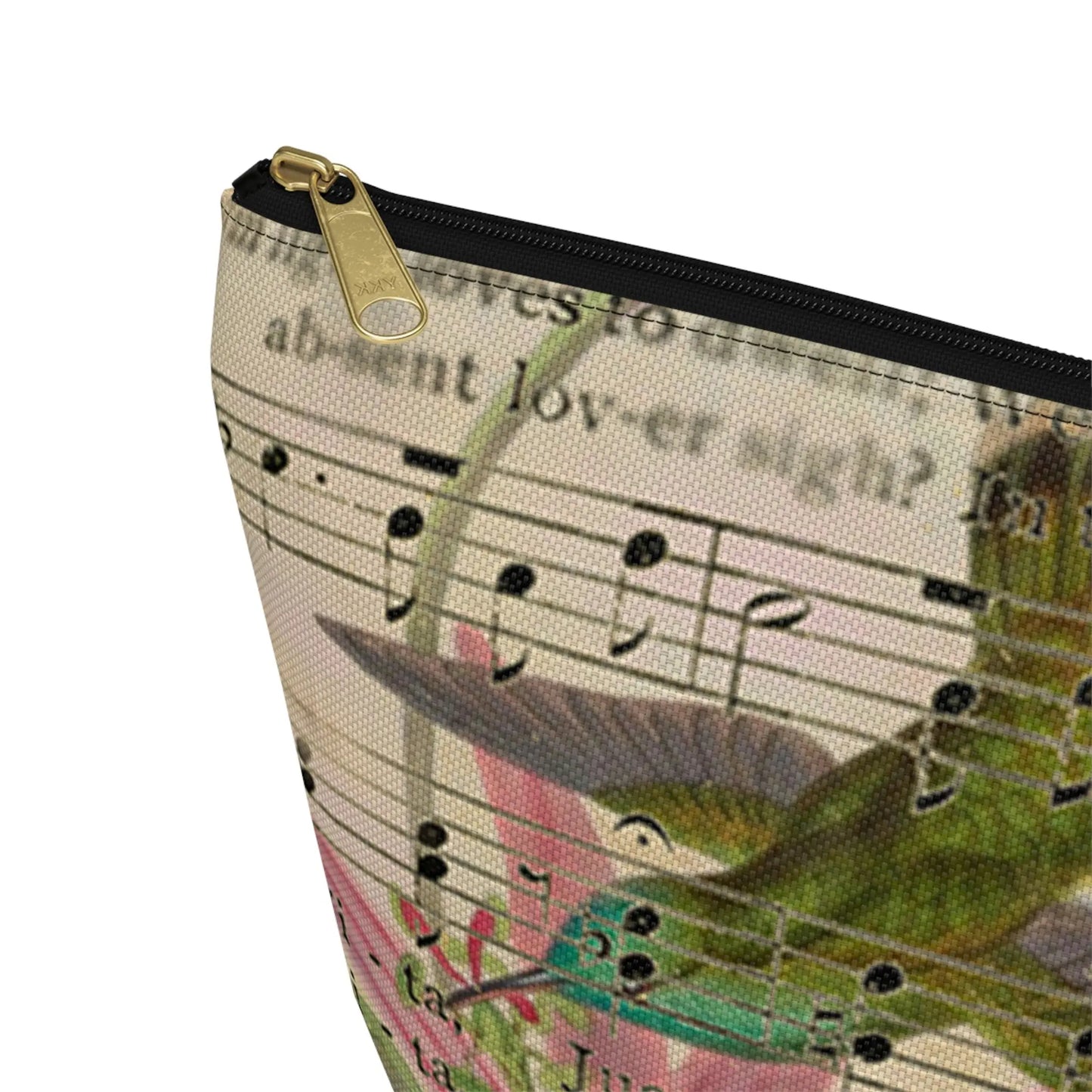 Sing For Joy Makeup Accessory Pouch w T-bottom - Vintage Hummingbird Printify