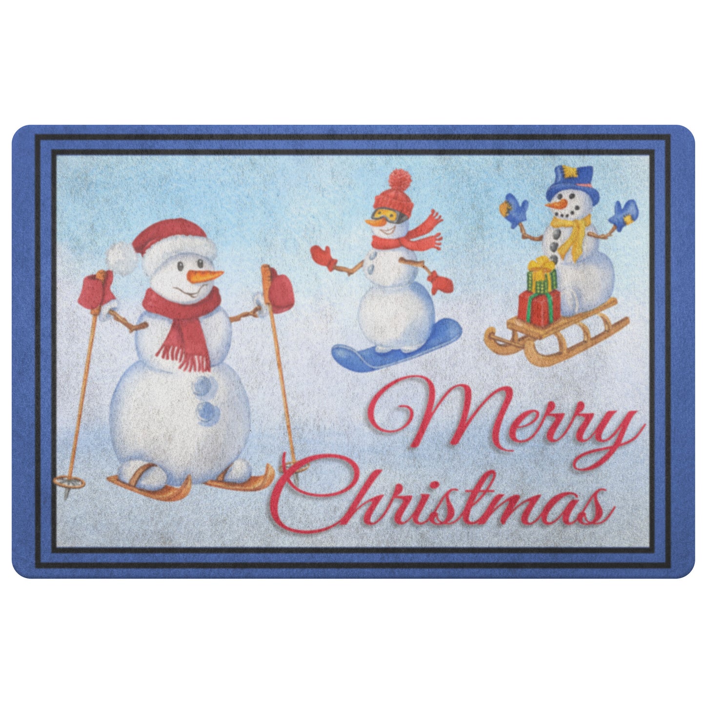 Snowman Christmas Door Mat - Amazing Faith Designs